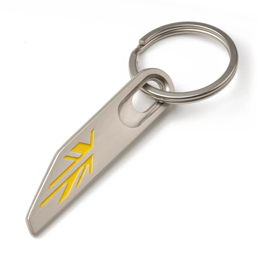 GREY ABSTRACT FLAG KEYRING