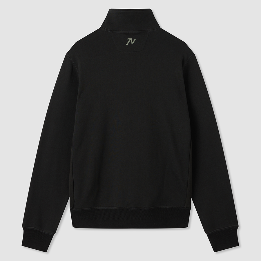 Norton Black Mid Wid Weight Quarter Zip Sweatshirt