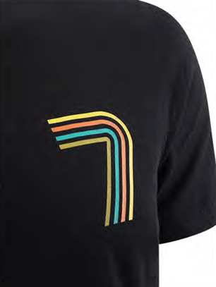 BLACK SHORT SLEEVE SUPER 7 T-SHIRT