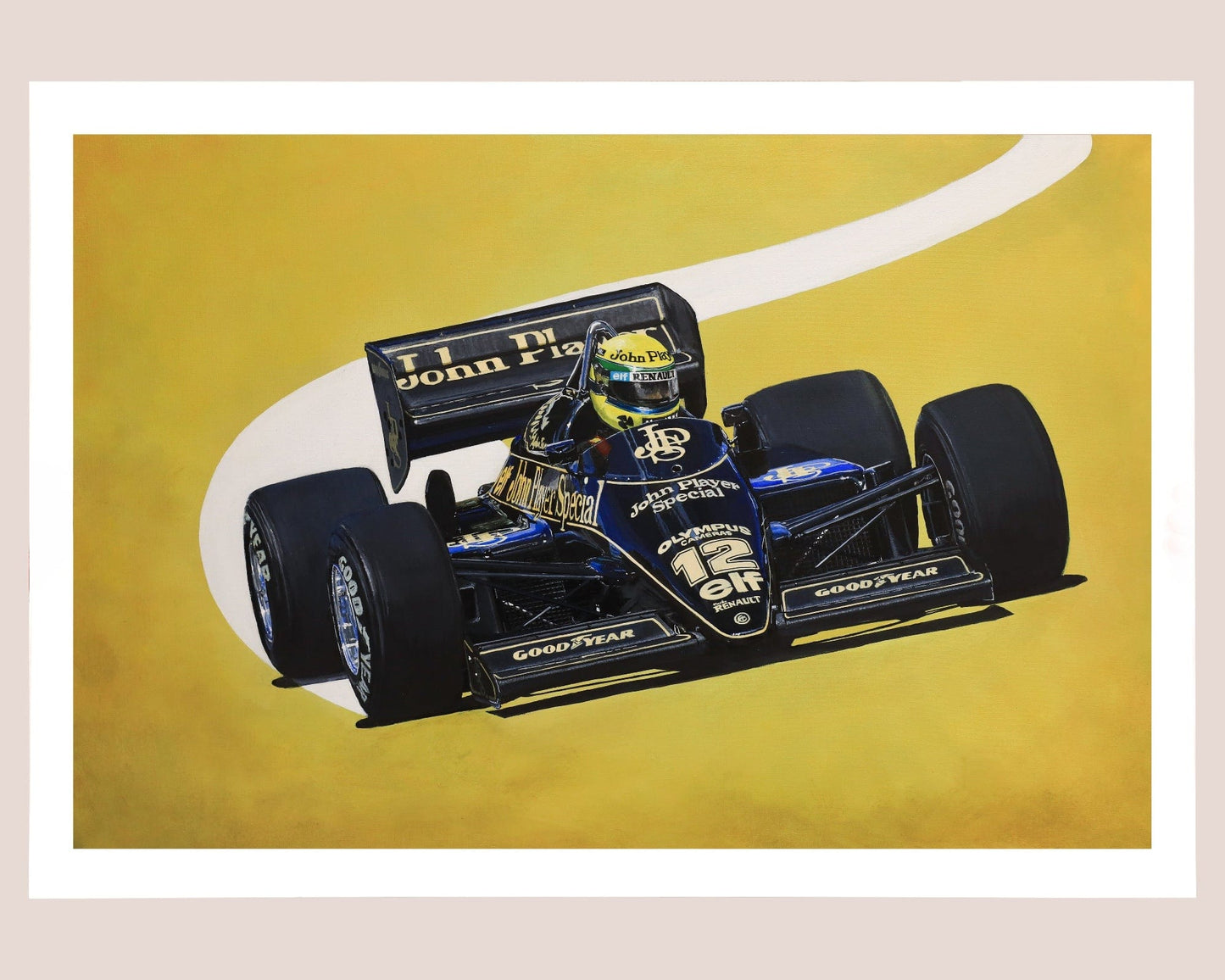 AYRTON SENNA 1985 LOTUS 97T PRINT - A2/A3