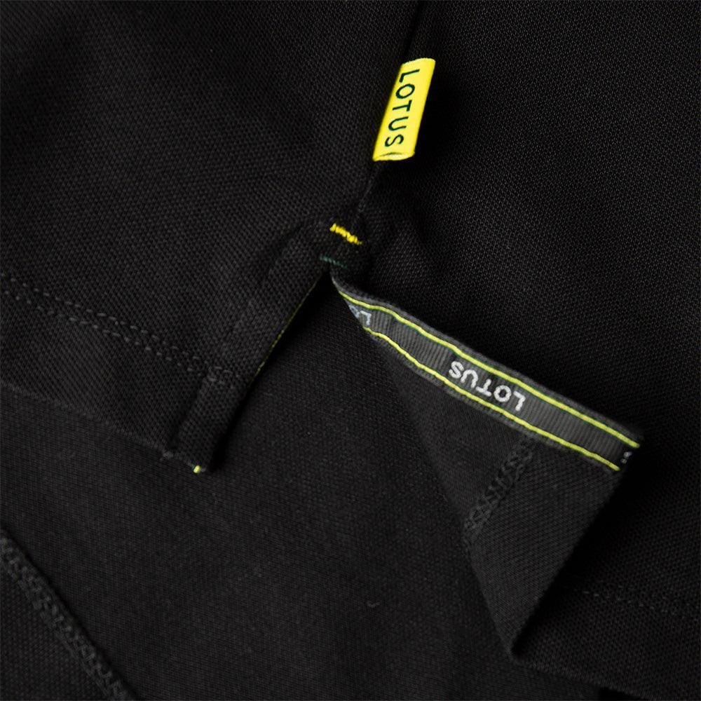 MEN'S POLO SHIRT BLACK - Lotus Silverstone