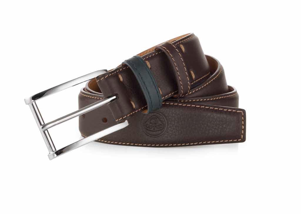 Lotus Originals Leather Belt - Dark Brown - Lotus Silverstone