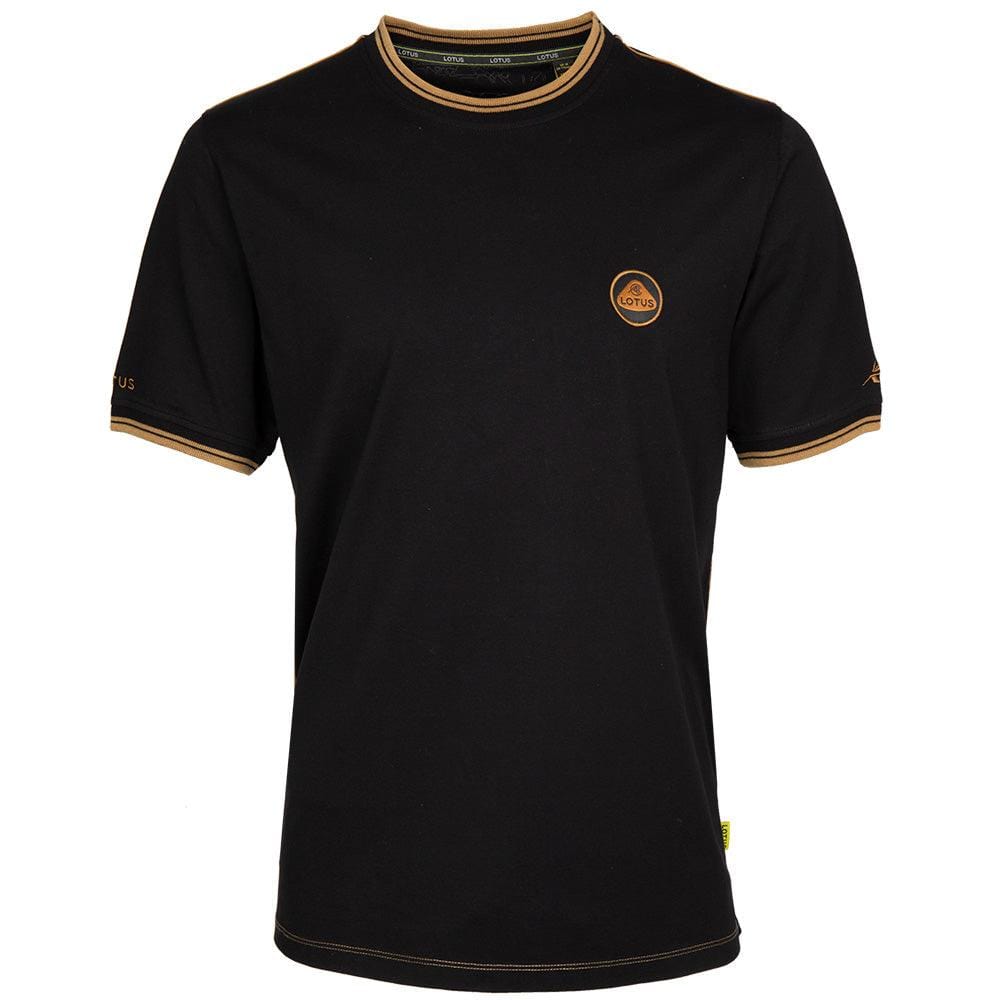 MEN'S T-SHIRT BLACK & GOLD - Lotus Silverstone