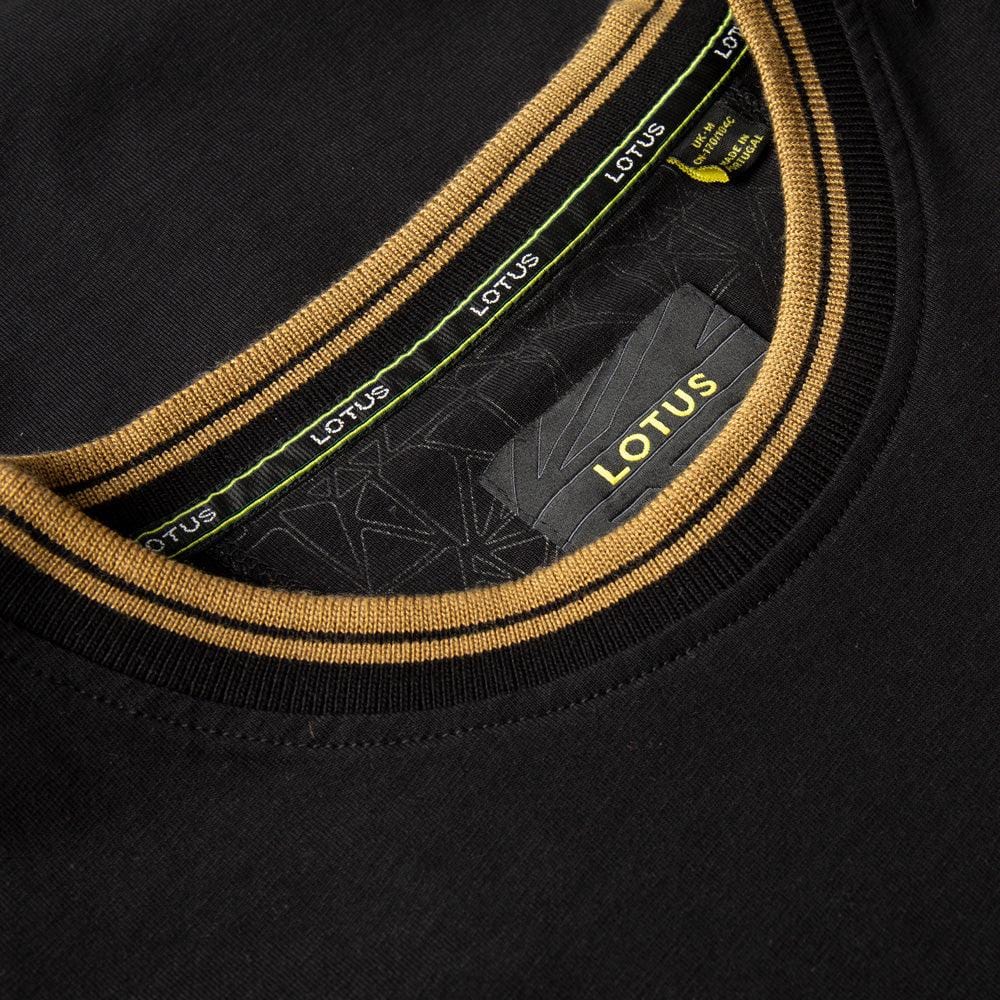 MEN'S T-SHIRT BLACK & GOLD - Lotus Silverstone