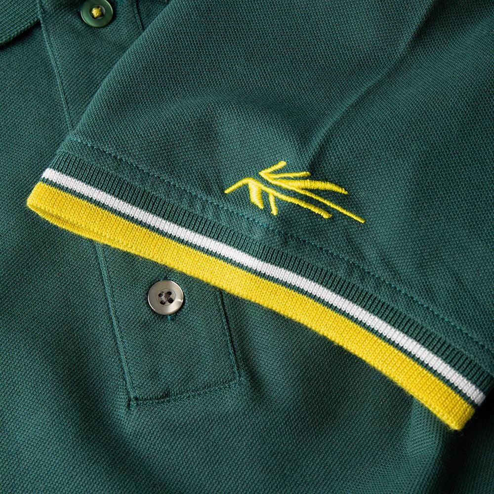 MEN'S POLO SHIRT GREEN & YELLOW - Lotus Silverstone