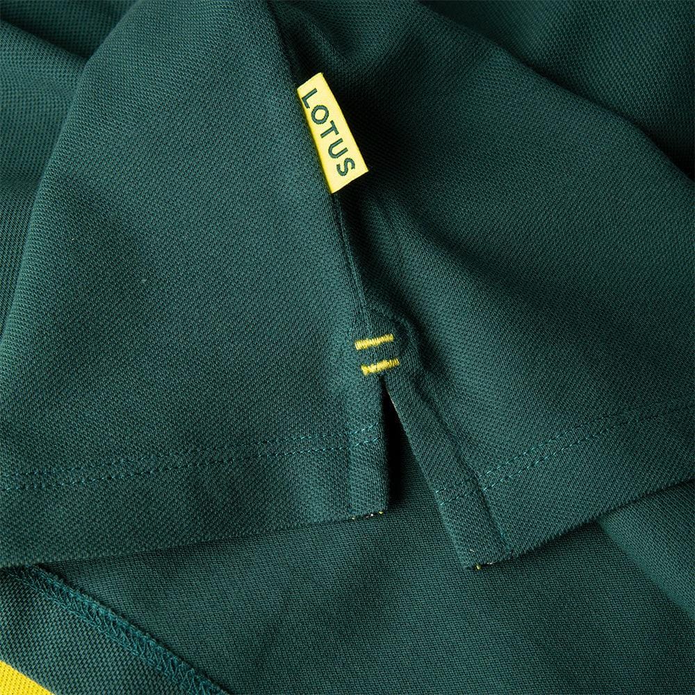 MEN'S POLO SHIRT GREEN & YELLOW - Lotus Silverstone
