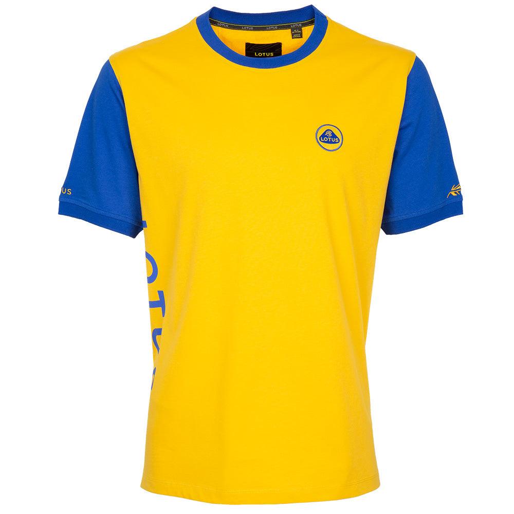 MEN'S T-SHIRT YELLOW & BLUE - Lotus Silverstone