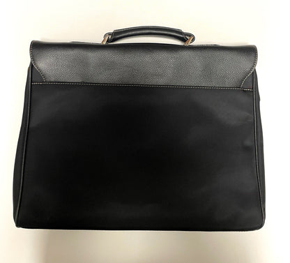 Lotus Originals Leather And Nylon Briefcase Black