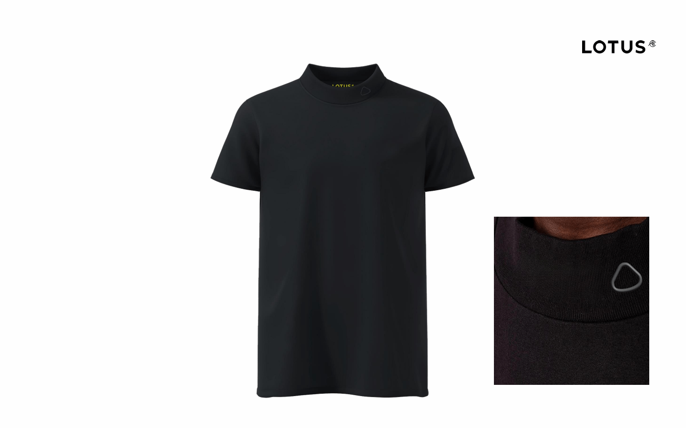 UTW HIGH NECK TEE - BLACK