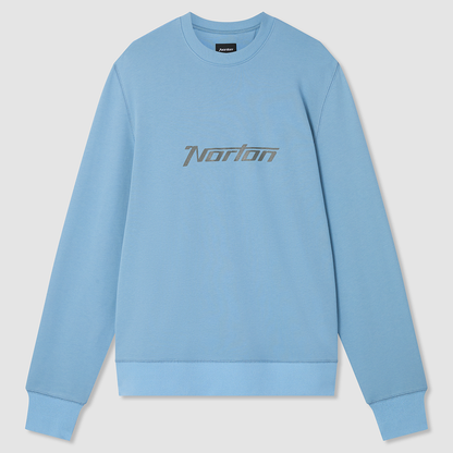 Blue Mid Weight Sweatshirt With Printed Chest Logo