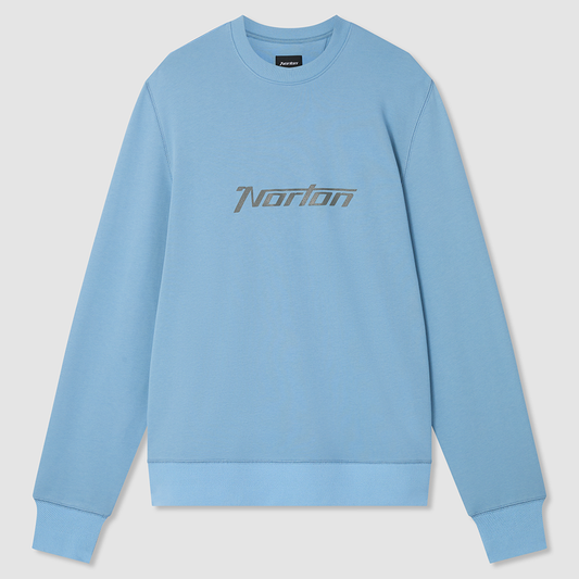 Blue Mid Weight Sweatshirt With Printed Chest Logo