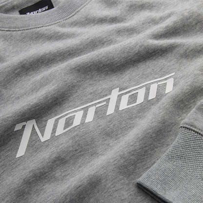 Grey Marl Mid Weight Sweatshirt With Printed Chest Logo