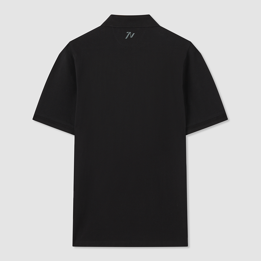 Norton Black Cotton Badge Polo Shirt