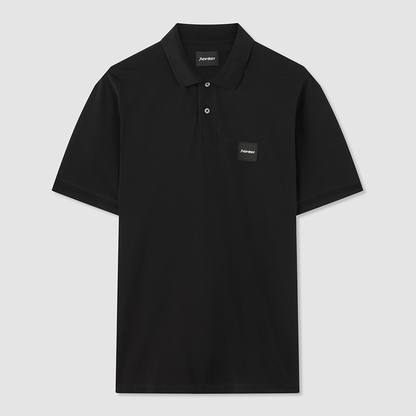 Norton Black Cotton Badge Polo Shirt