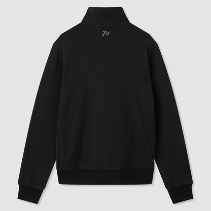 Norton Black Mid Wid Weight Quarter Zip Sweatshirt