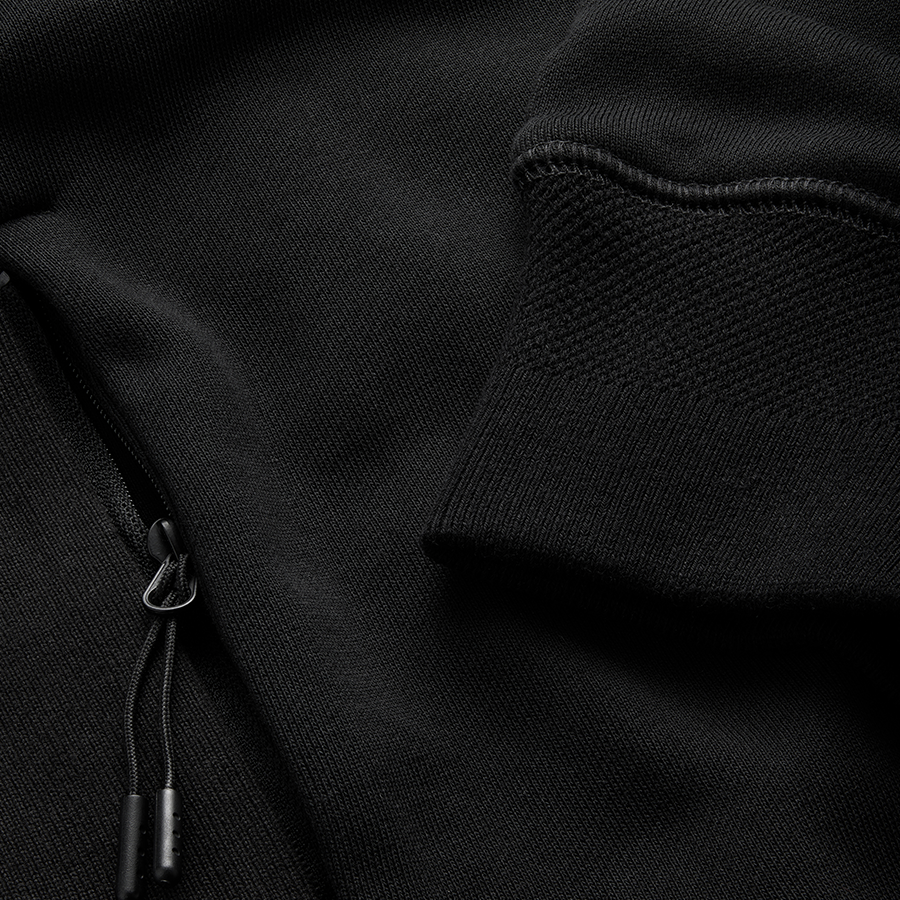 Norton Black Mid Wid Weight Quarter Zip Sweatshirt