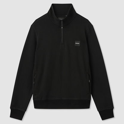 Norton Black Mid Wid Weight Quarter Zip Sweatshirt