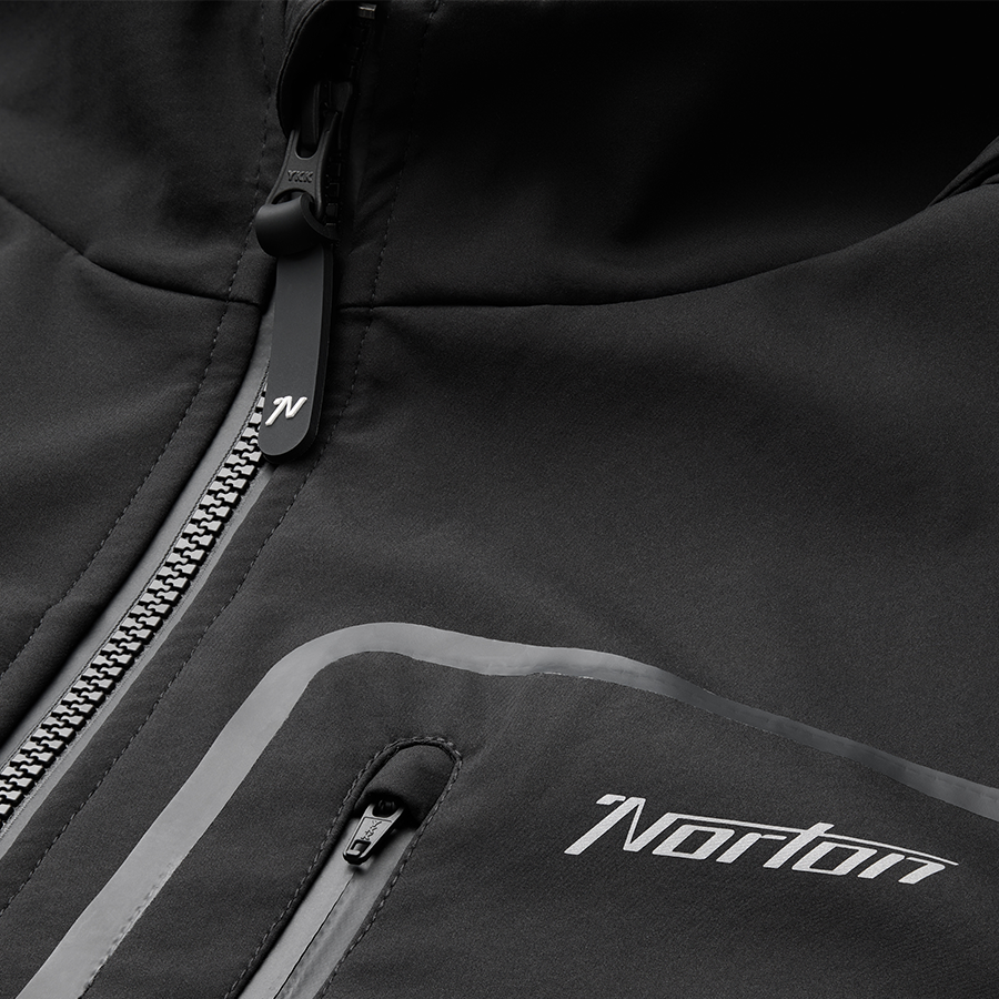 Black Water Resistant Norton Softshell Jacket