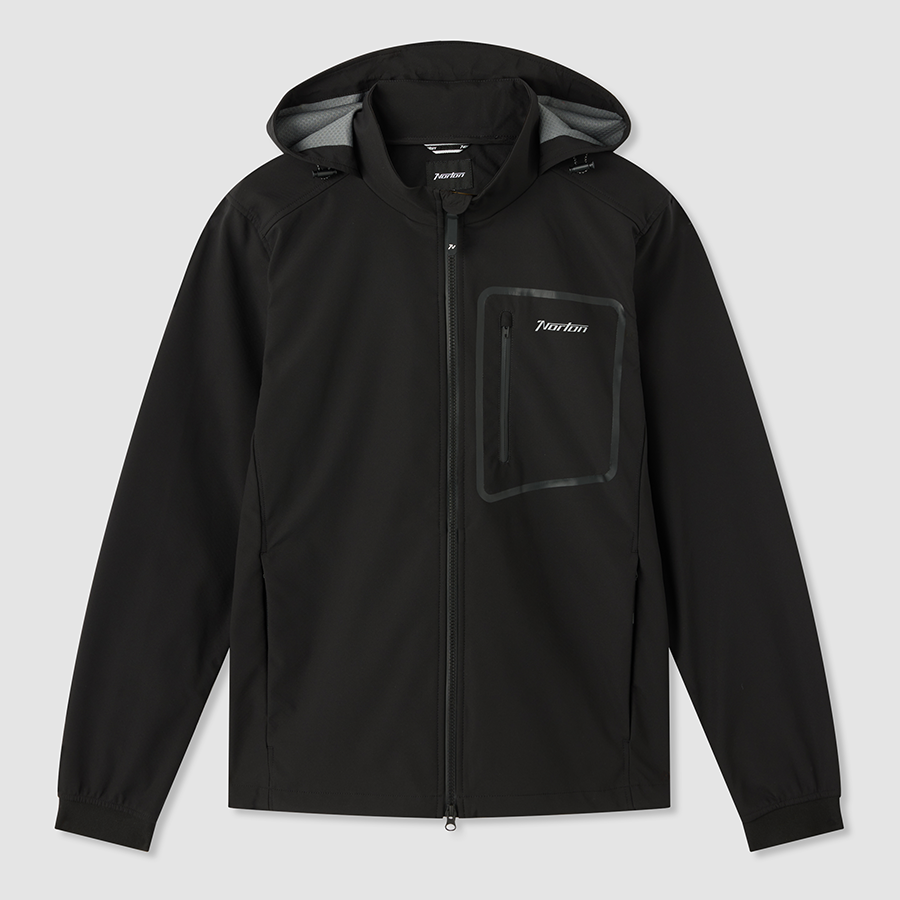 Black Water Resistant Norton Softshell Jacket