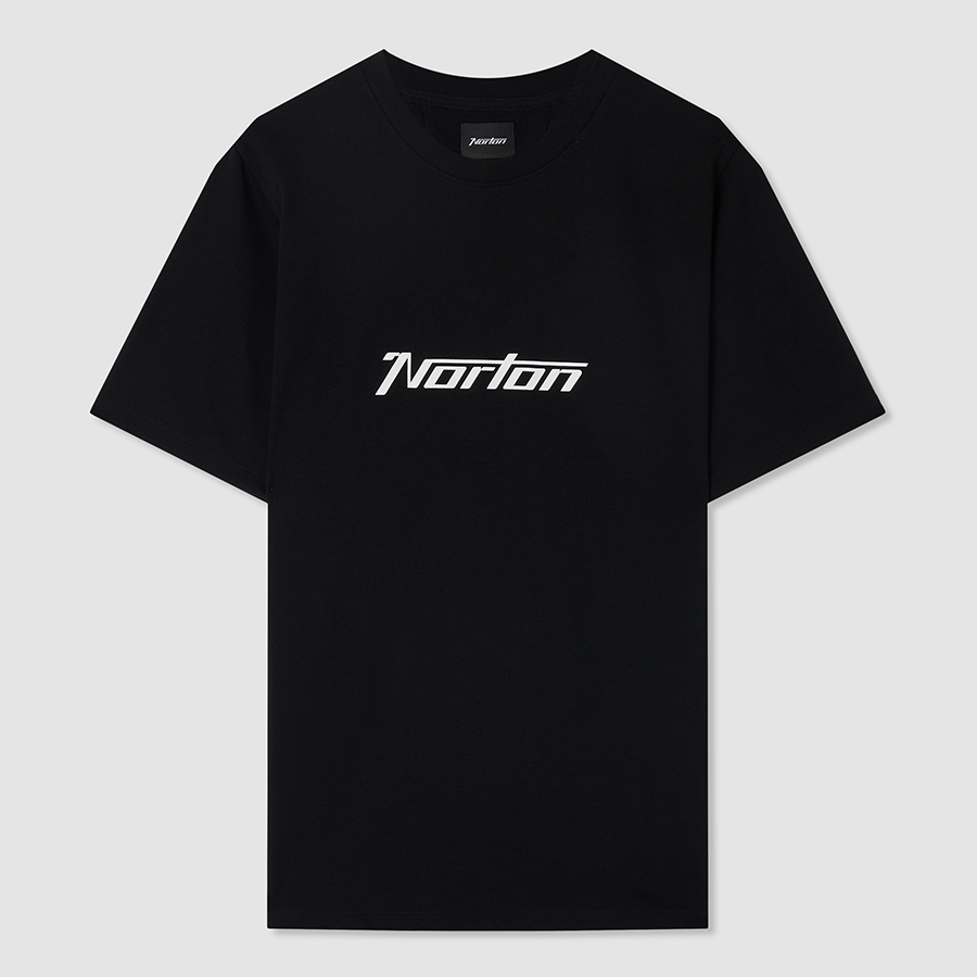 Black T-Shirt With Chest Print Logo