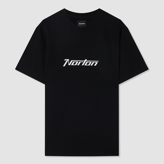 Black T-Shirt With Chest Print Logo