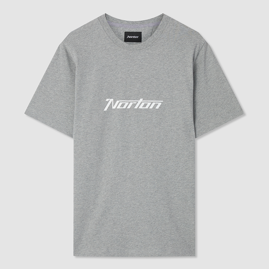 Grey Marl T-Shirt With Chest Print Logo
