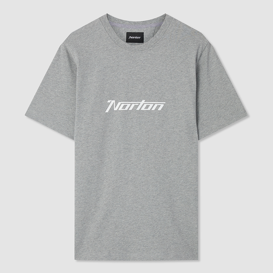 Grey Marl T-Shirt With Chest Print Logo