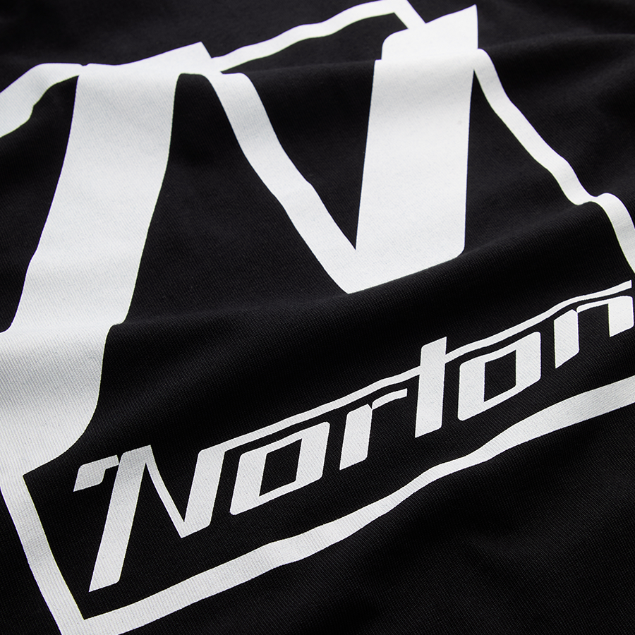 Black Cotton T-Shirt with Printed Front & Back Logo