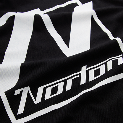 Black Cotton T-Shirt with Printed Front & Back Logo
