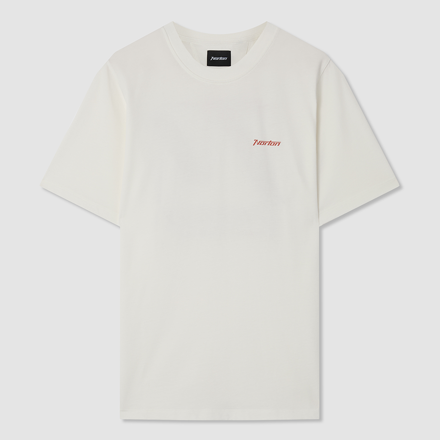 Off White T-Shirt with Printed Front & Back Logo