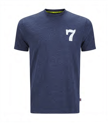 NAVY SHORT SLEEVE RETRO 7 T-SHIRT