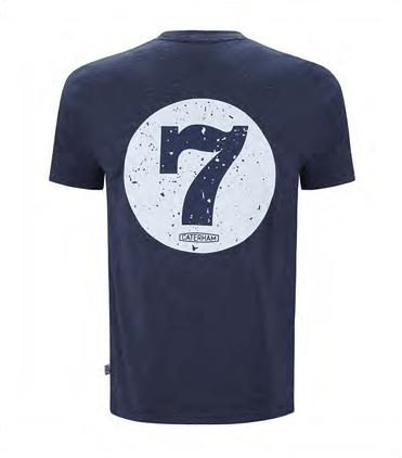 NAVY SHORT SLEEVE RETRO 7 T-SHIRT