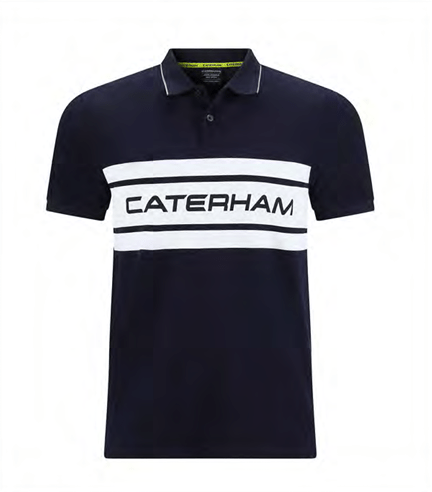 NAVY/WHITE CHEST STRIPE POLO SHIRT