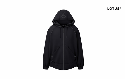 UTW ZIP HOODY - BLACK