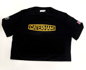 Caterham T-Shirt Black-Orange Logo