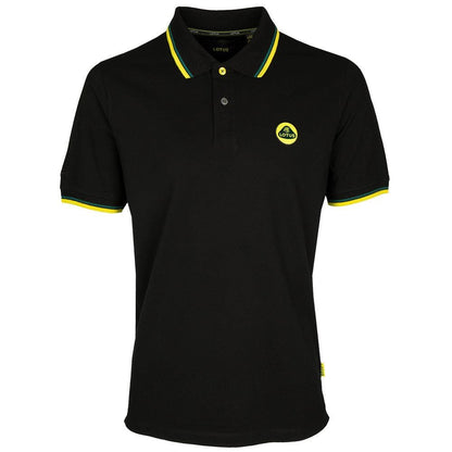 MEN'S POLO SHIRT BLACK - Lotus Silverstone