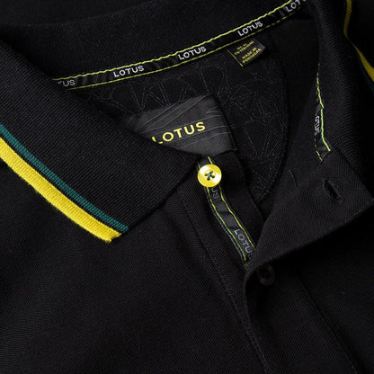 MEN'S POLO SHIRT BLACK - Lotus Silverstone