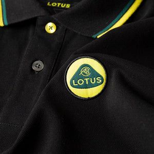 MEN'S POLO SHIRT BLACK - Lotus Silverstone