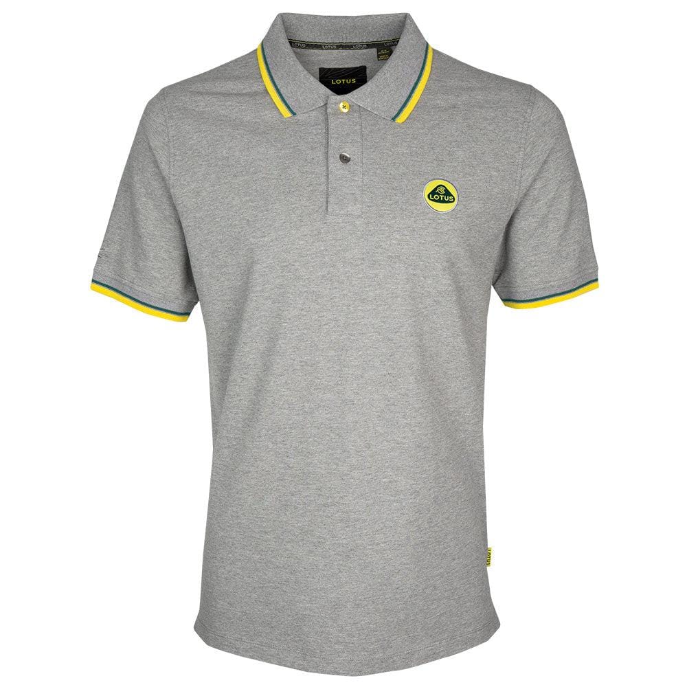 MEN'S POLO SHIRT GREY - Lotus Silverstone