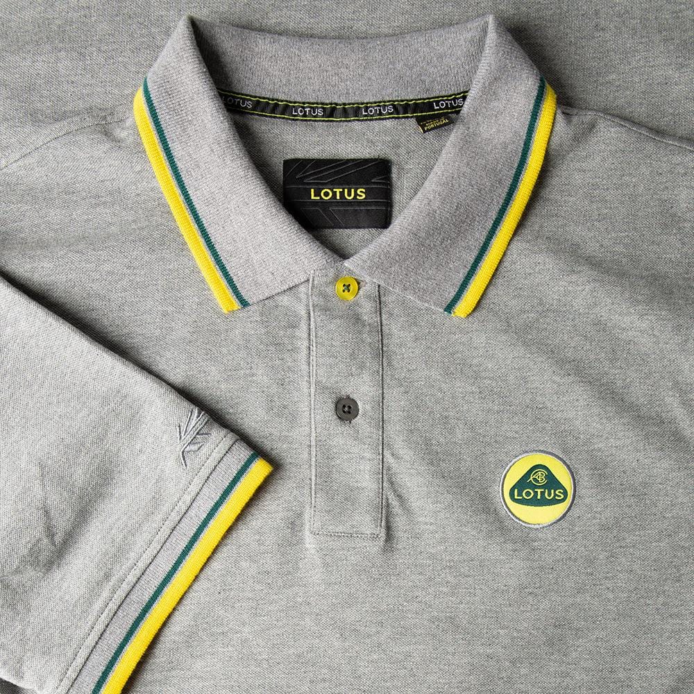 MEN'S POLO SHIRT GREY - Lotus Silverstone