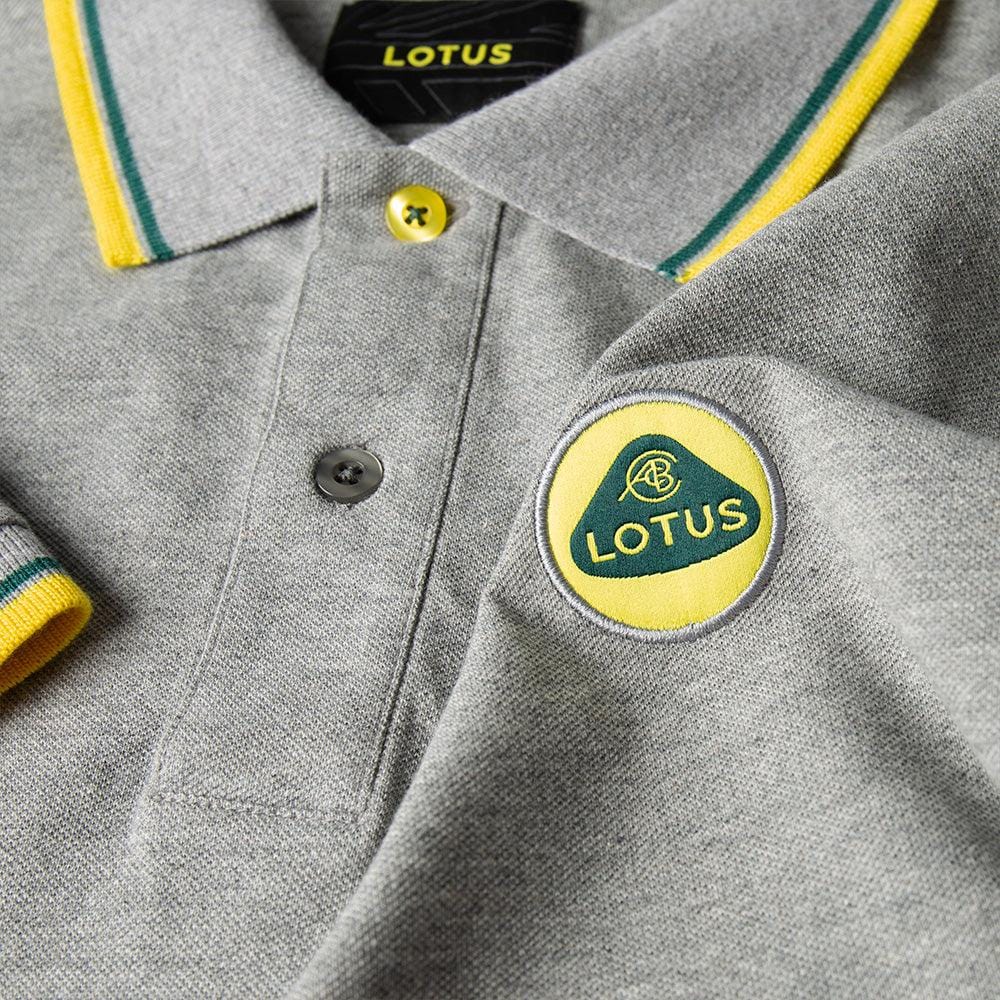 MEN'S POLO SHIRT GREY - Lotus Silverstone