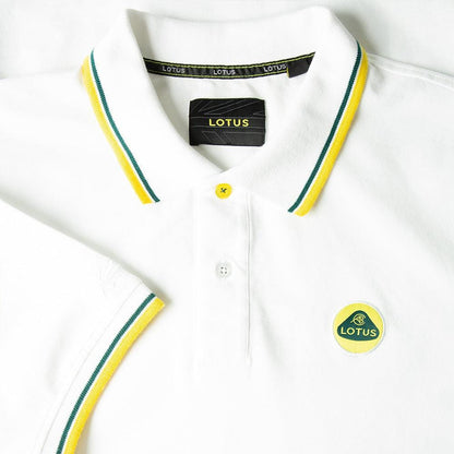 MEN'S POLO SHIRT WHITE - Lotus Silverstone