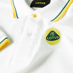 MEN'S POLO SHIRT WHITE - Lotus Silverstone