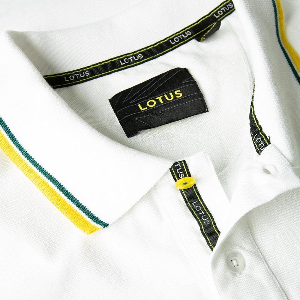 MEN'S POLO SHIRT WHITE - Lotus Silverstone