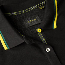 Load image into Gallery viewer, WOMEN&#39;S POLO SHIRT BLACK - Lotus Silverstone