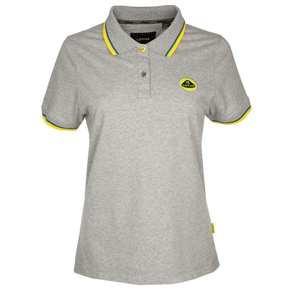 WOMEN'S POLO SHIRT GREY - Lotus Silverstone