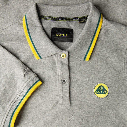 WOMEN'S POLO SHIRT GREY - Lotus Silverstone