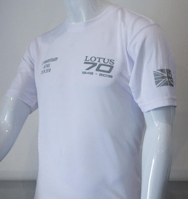 Lotus 70th anniversary white T-Shirt - SALE - Lotus Silverstone