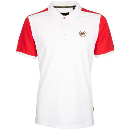 MEN'S POLO SHIRT WHITE & RED - Lotus Silverstone