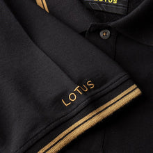 Load image into Gallery viewer, MEN&#39;S POLO SHIRT BLACK &amp; GOLD - Lotus Silverstone